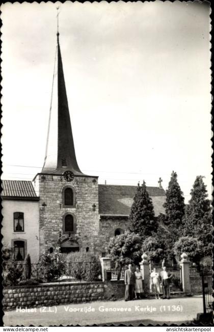 CPA Hoselt Zeeland Niederlande, Voorzijde Genoveva Kerkje