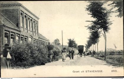 CPA Stavenisse Zeeland Niederlande, Straße