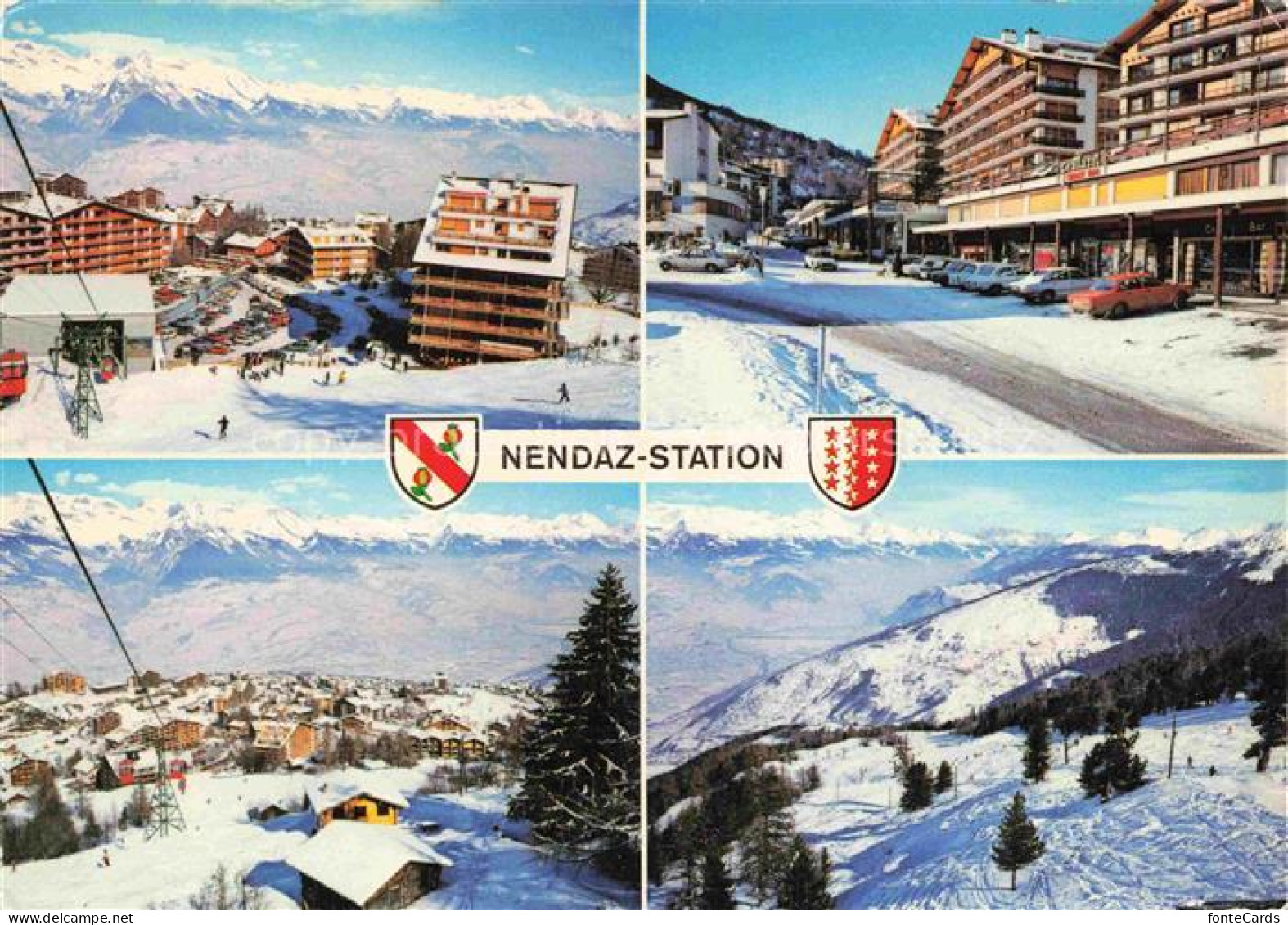 Nendaz Haute-Nendaz Conthey VS Station Teilansichten