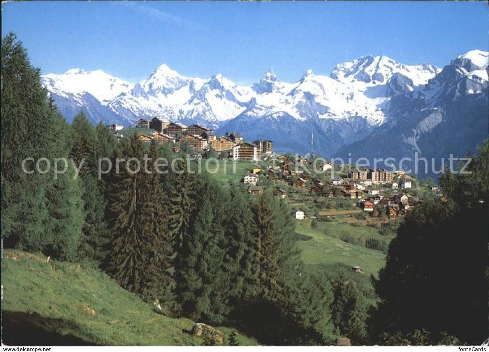 Nendaz La station de Nendaz et les Alpes