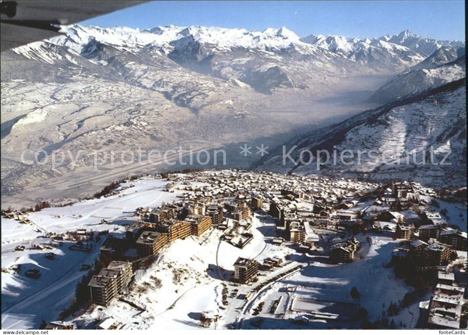 Nendaz Station plaine du Rhone Alpes Bernoises
