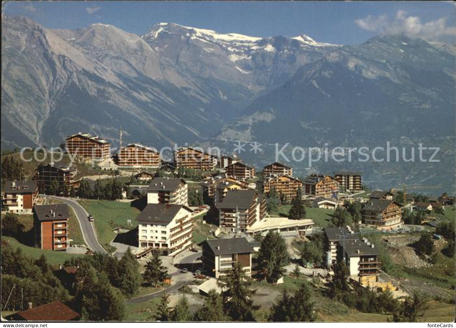 Nendaz Teilansicht Hotels Alpenpanorama