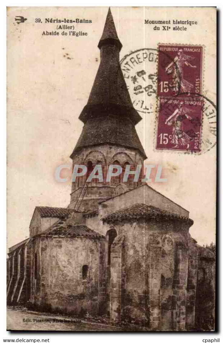 Neris les Bains CPA Abside de l'eglise