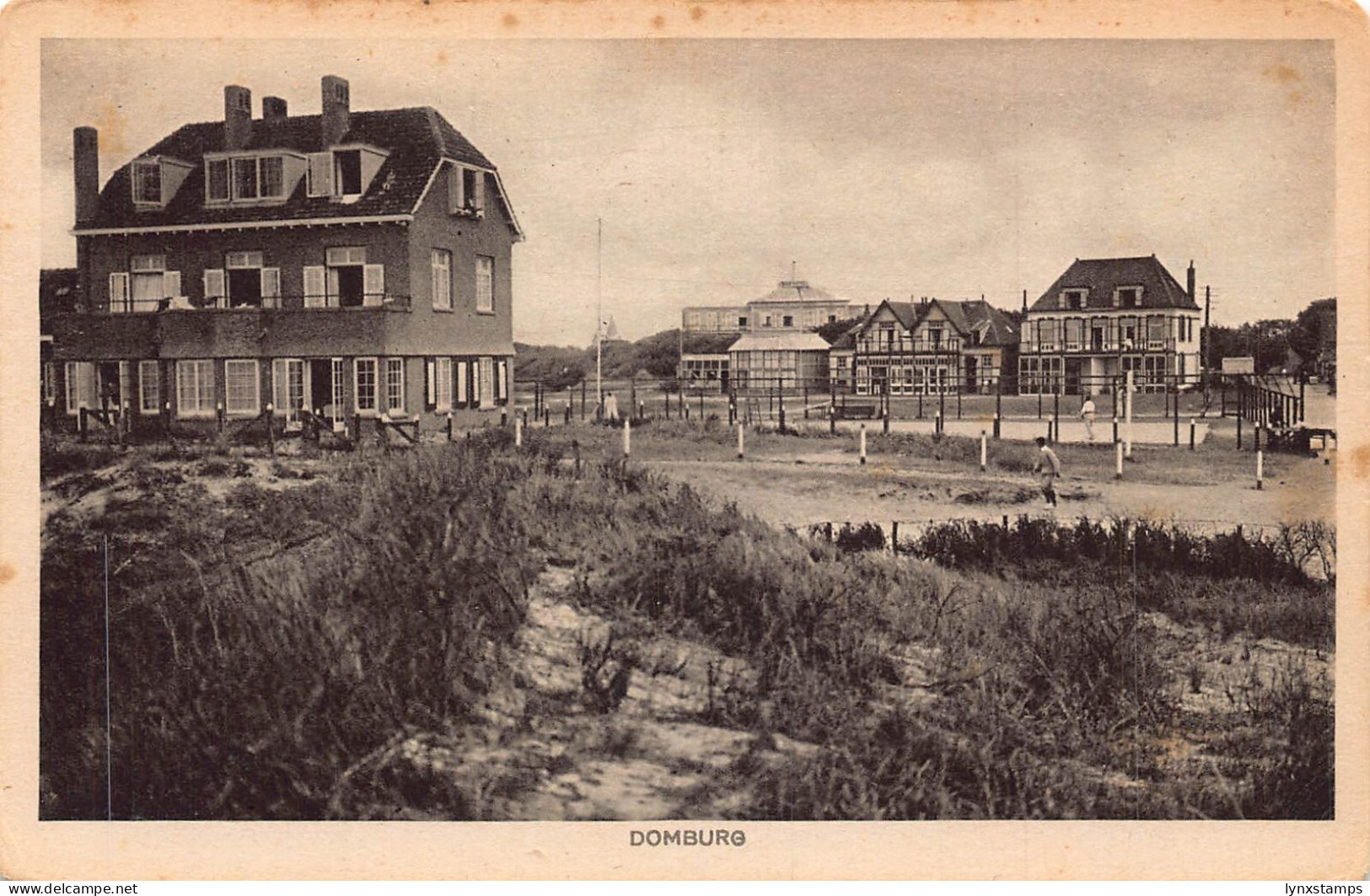 Netherlands Domburg Houses vintage postcard