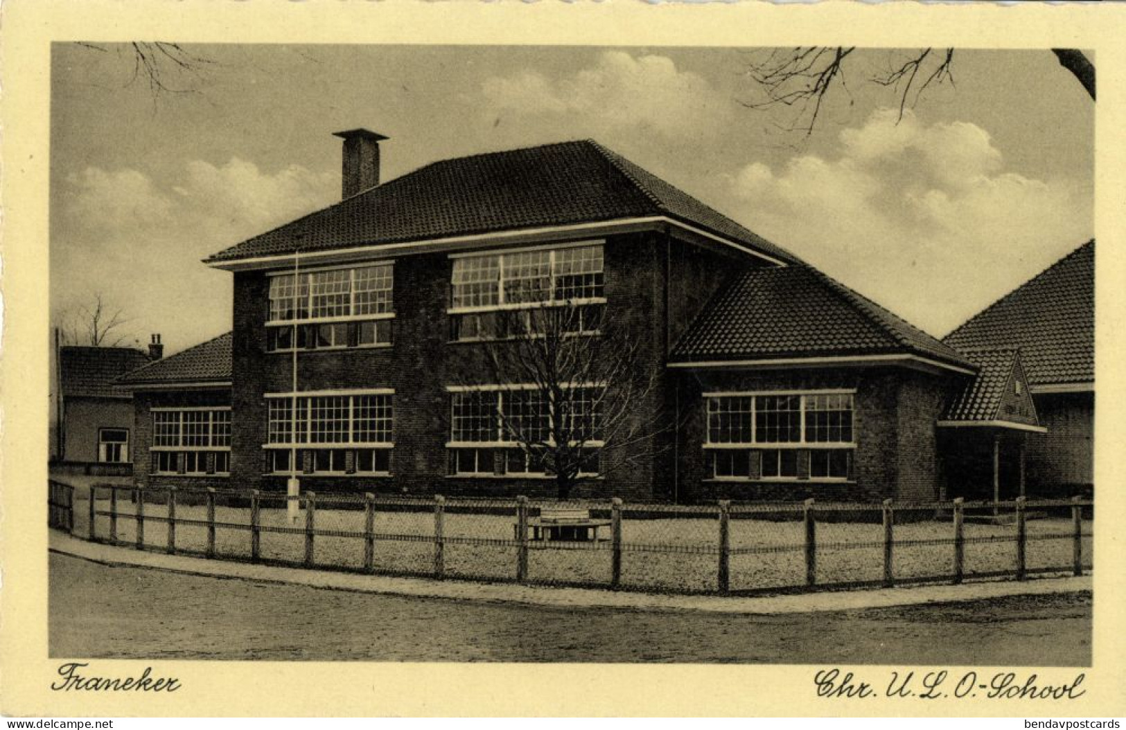 Netherlands, FRANEKER, Chr. U.L.O. School (1930s) Postcard
