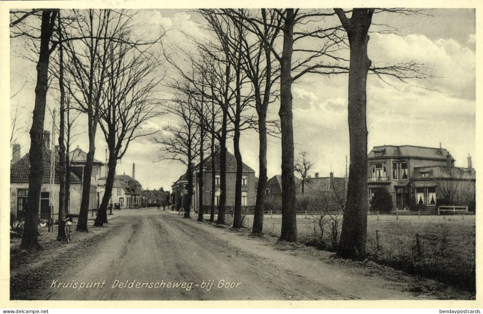 Netherlands, GOOR, Kruispunt Deldenscheweg (1940s) Postcard
