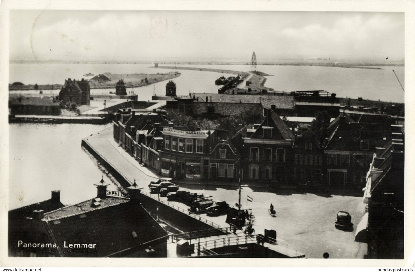 Netherlands, LEMMER, Panorama (1952) RPPC Postcard