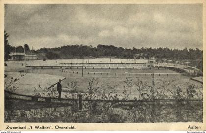 Nederland, AALTEN, Zwembad 't Walfort, Overzicht (1952) Ansichtkaart