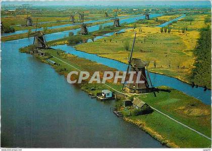 CPM Panorama Molens Kinderdijk Moulins a vent