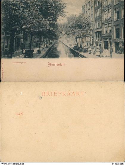 Postkaart Amsterdam Amsterdam Achterburgwall - Geschäfte 1908