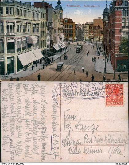 Postkaart Amsterdam Amsterdam Koningsplein 1927