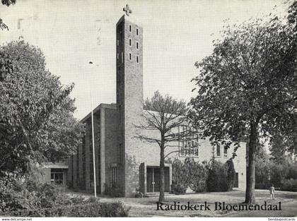 Nederland, BLOEMENDAAL, Radiokerk Radio Bloemendaal (1974) Ansichtkaart