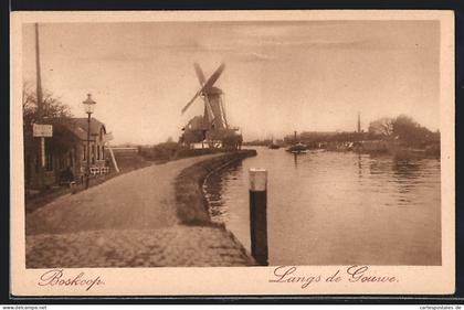 AK Boskoop, Langs de Gouwe, Windmühle