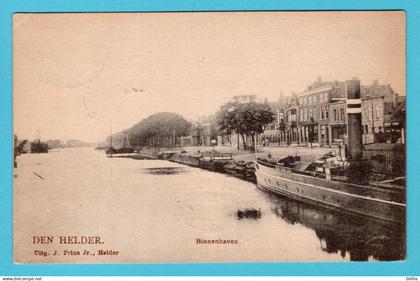 NEDERLAND prentbriefkaart Binnenhaven 1909 Den Helder - 's Gravenhage