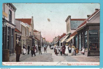 NEDERLAND prentbriefkaart Spoorstraat 1907 Den Helder - Oostzaan