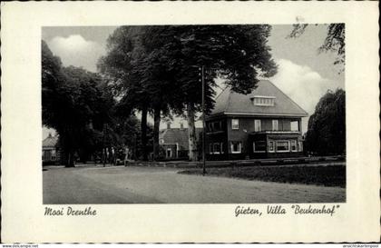 CPA Gieten Drenthe Niederlande, Villa Beukenhof