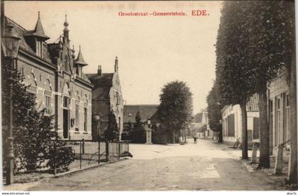CPA EDE Grootestraat-Gemeentehuis NETHERLANDS (713557)