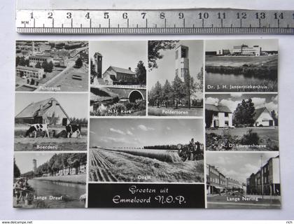 CPSM PAYS BAS - Groeten uit Emmeloord N.O.P