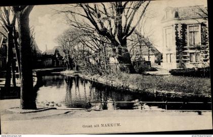 CPA Makkum Friesland Niederlande, Ortspartie
