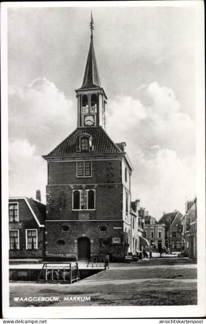 CPA Makkum Friesland Niederlande, Waaggebouw