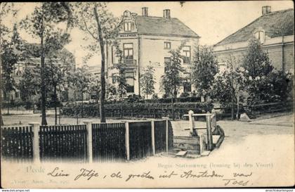 CPA Neede Berkelland Gelderland, Begin Stationsweg, teuning bij den Voort