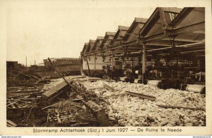 Nederland, NEEDE, Stormramp Achterhoek 1 Juni 1927 Ansichtkaart (1)