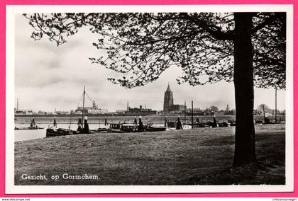 Gezicht op Gorinchem - Eglise - Péniche - VAN LEER'S - ECHTE FOTO