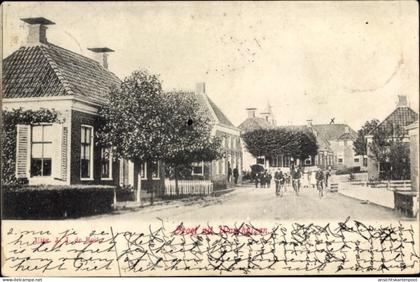 CPA Uithuizen Groningen, Straßenpartie, Fahrradfahrer