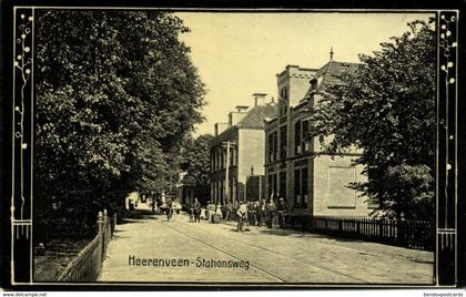Nederland, HEERENVEEN, Stationsweg (1910s) Ansichtkaart