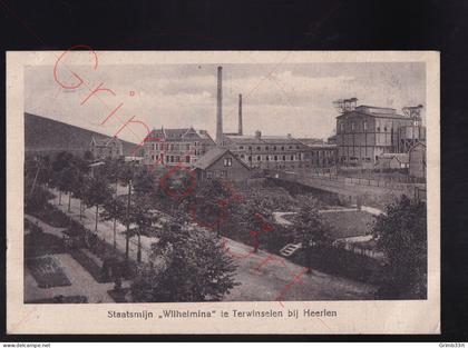 Heerlen - Staatsmijn "Wilhelmina" te Terwinselen bij Heerlen - postkaart
