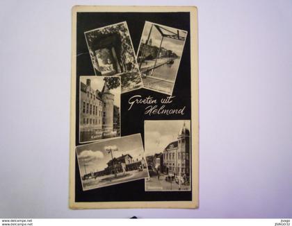 GROETEN  UIT  HELMOND  :  Carte multivue   1956