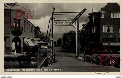 HOOGEVEEN  Noordsche Brug met Kerkstraat  DRENTHE HOOGEVEEN  HOLLAND HOLANDA NETHERLANDS