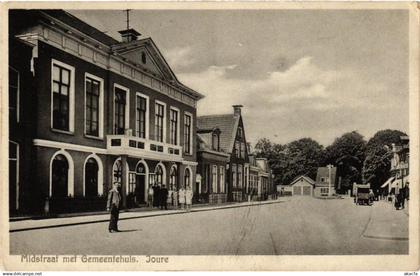 CPA Joure Midstraat met Gemeentehuis NETHERLANDS (729032)