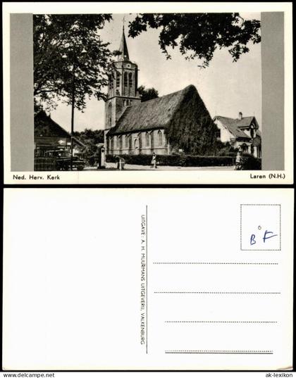 Postkaart Laren (N.H.) Ned. Herv. Kerk Partie a.d. Kirche 1960