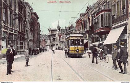 Nederland - LEIDEN - Breestraat - De tram - Bestemming Station