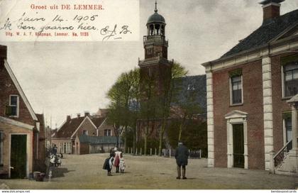Netherlands, LEMMER, Street Scene (1905) Postcard