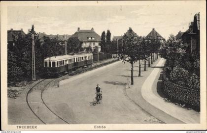 CPA Treebeek Brunssum Limburg Niederlande, Straße, Straßenbahn