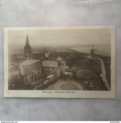 Medemblik (NH) Panorama Westzijde (Molen) 193?