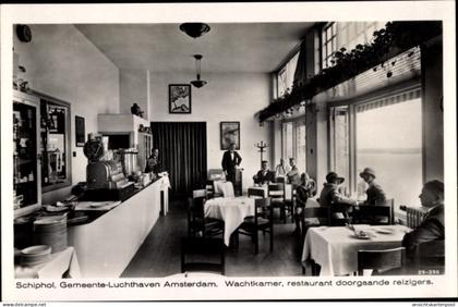 CPA Haarlemmermeer Nordholland Niederlande, Schiphol, Gemeente Luchthaven Amsterdam, Wachtkamer