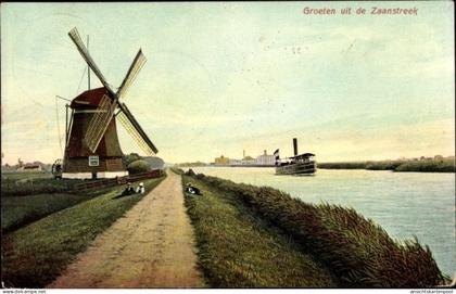 CPA Zaanstreek Nordholland, Windmühle, Salondampfer