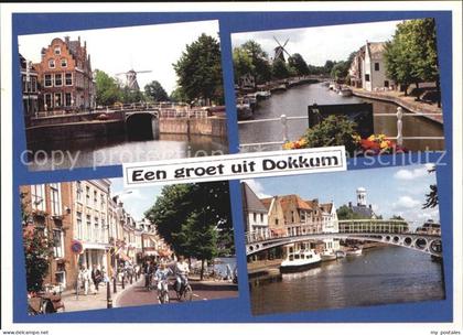 Dokkum Hafen Muehle Bruecke Stadtansicht