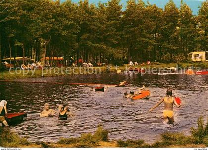 Rolde NL Familien-Camping Reservaat Diana Heide Amen- Partie im Wasser