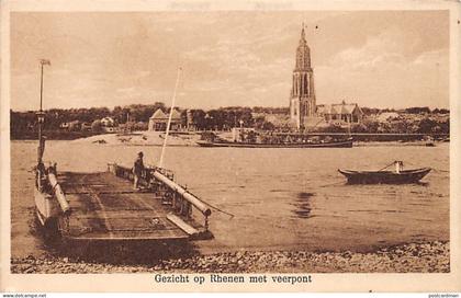 Nederland - RHENEN (UT) Gezicht op Rhenen met veerpont - Uitg. onbekend