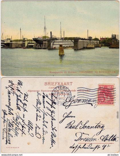 Ansichtskarte Rotterdam Rotterdam Hafen, Docks 1913