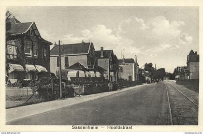 Nederland, SASSENHEIM, Hoofdstraat (1910s) Ansichtkaart