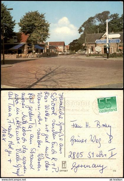 Postkaart Schoorl (Nordholland) Centrum - Straßenpartie 1990