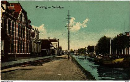 CPA AK VEENDAM Postweg NETHERLANDS (604121)