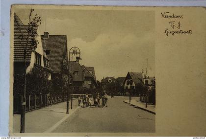 Veendam (Grn.) Tj. J. Giezenstraat 1936 beetje sleets
