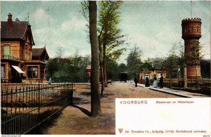 CPA AK VOORBURG Westeinde en Watertoren NETHERLANDS (602176)