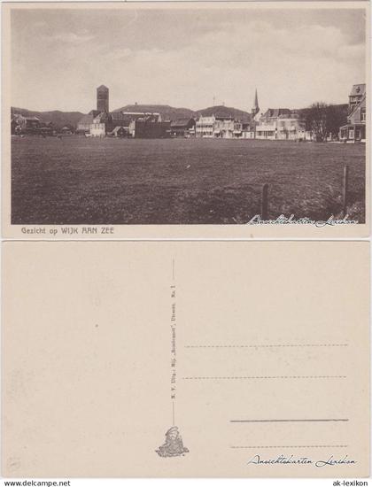 Postkaart Wijk aan Zee Partie an der Stadt 1918